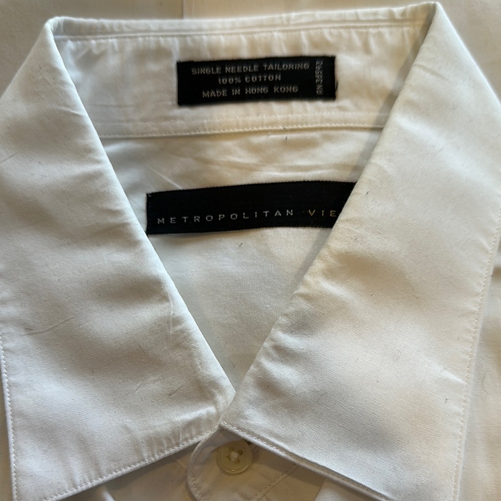 Metropolitan View White Dress Shirt-100% cotton not worn